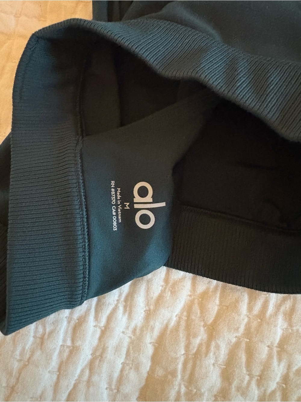 ALO Yoga High-Neck Sports Bralette in Deep Teal - Picture 3 of 3